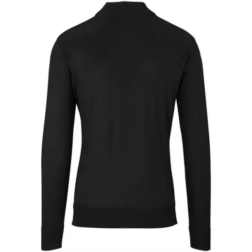 Mens 1-4 Zip Waverley Jersey Black Back